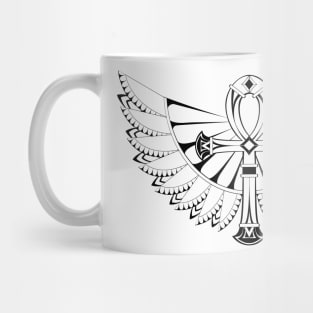 Ankh with Wings ( White ) Mug